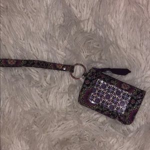 VeraBradley Iconic Zip Id Case & Matching Landyard